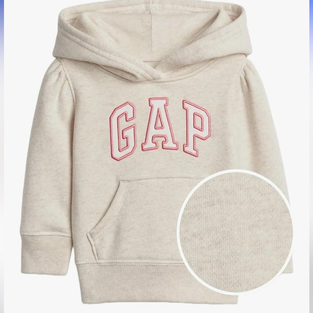 Baby GAP Pink and Cream Hoodie